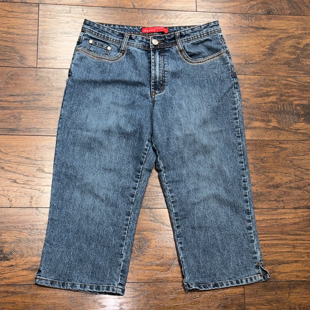 Cosmopolitan Relaxed Fit Cropped Blue Jeans 10P